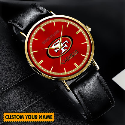 Personalized SF49 Quartz Leather Watch S210306