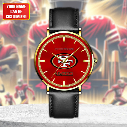 Personalized SF49 Quartz Leather Watch S210306