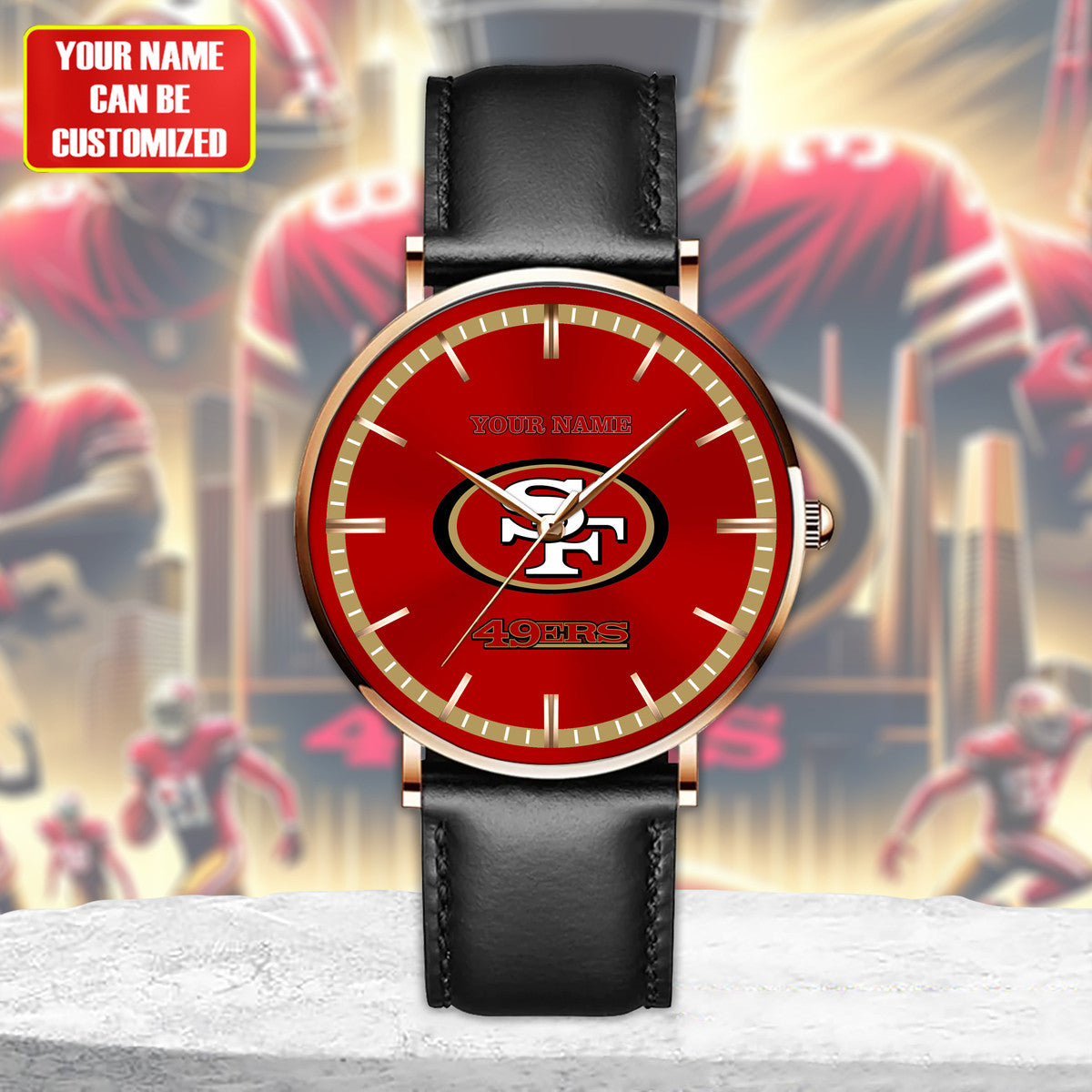 Personalized SF49 Quartz Leather Watch S210306