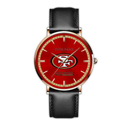 Personalized SF49 Quartz Leather Watch S210306