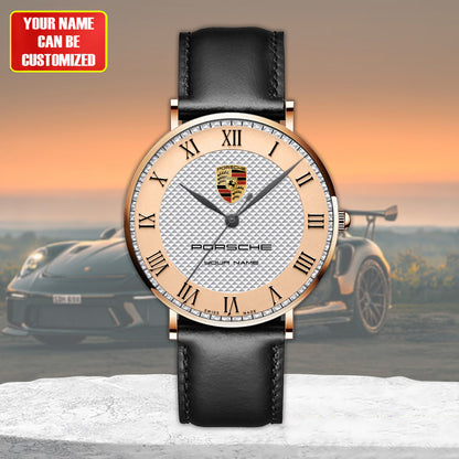 Personalized Pors Luxury Quartz Leather Watch P220310