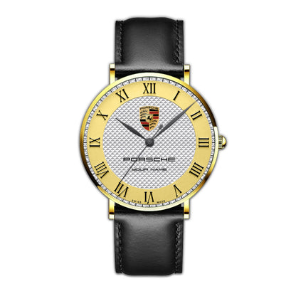 Personalized Pors Luxury Quartz Leather Watch P220310
