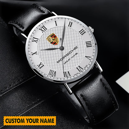 Personalized Pors Luxury Quartz Leather Watch P220310