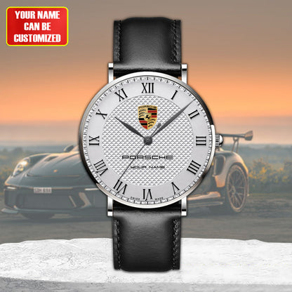 Personalized Pors Luxury Quartz Leather Watch P220310