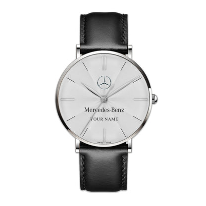 Personalized Merc Luxury Quartz Leather Watch P260305