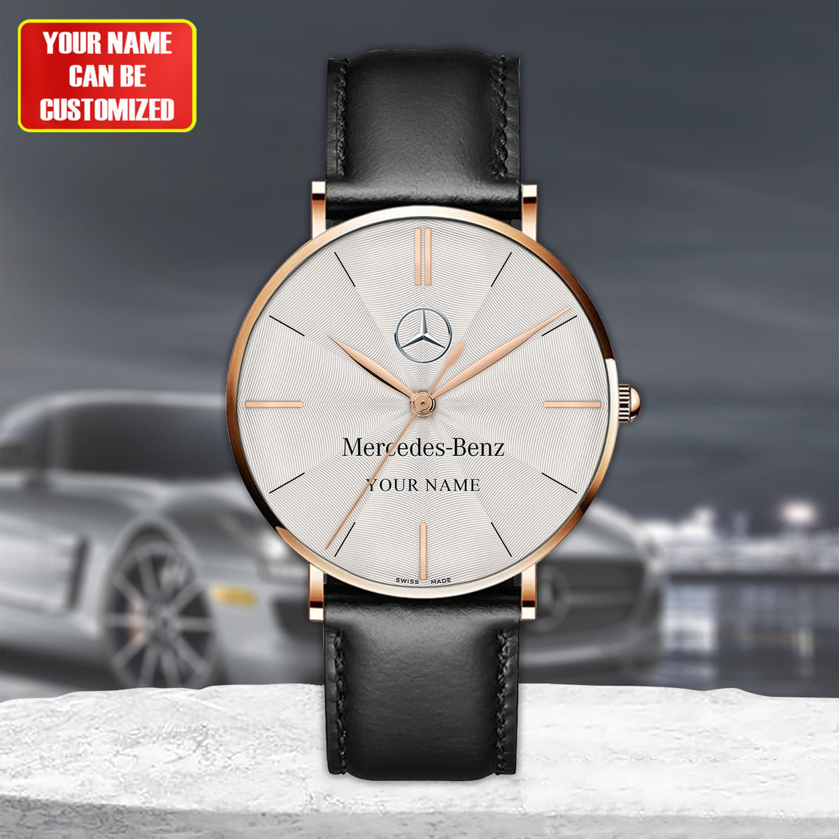 Personalized Merc Luxury Quartz Leather Watch P260305