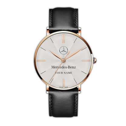 Personalized Merc Luxury Quartz Leather Watch P260305