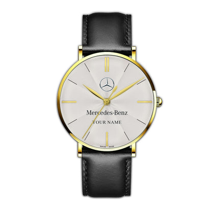 Personalized Merc Luxury Quartz Leather Watch P260305