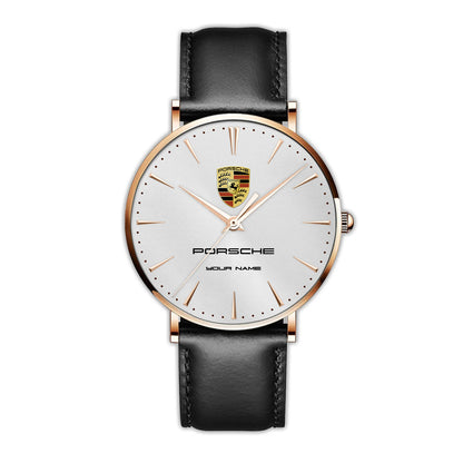Personalized Pors Luxury Quartz Leather Watch P030402