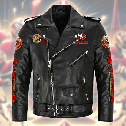 SF49 Zipper Vintage Leather Jacket S020404