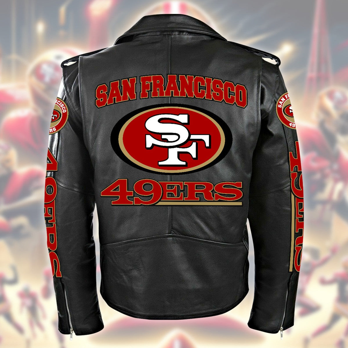 SF49 Zipper Vintage Leather Jacket S020404