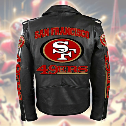 SF49 Zipper Vintage Leather Jacket S020404