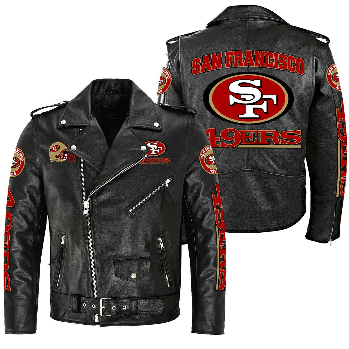 SF49 Zipper Vintage Leather Jacket S020404