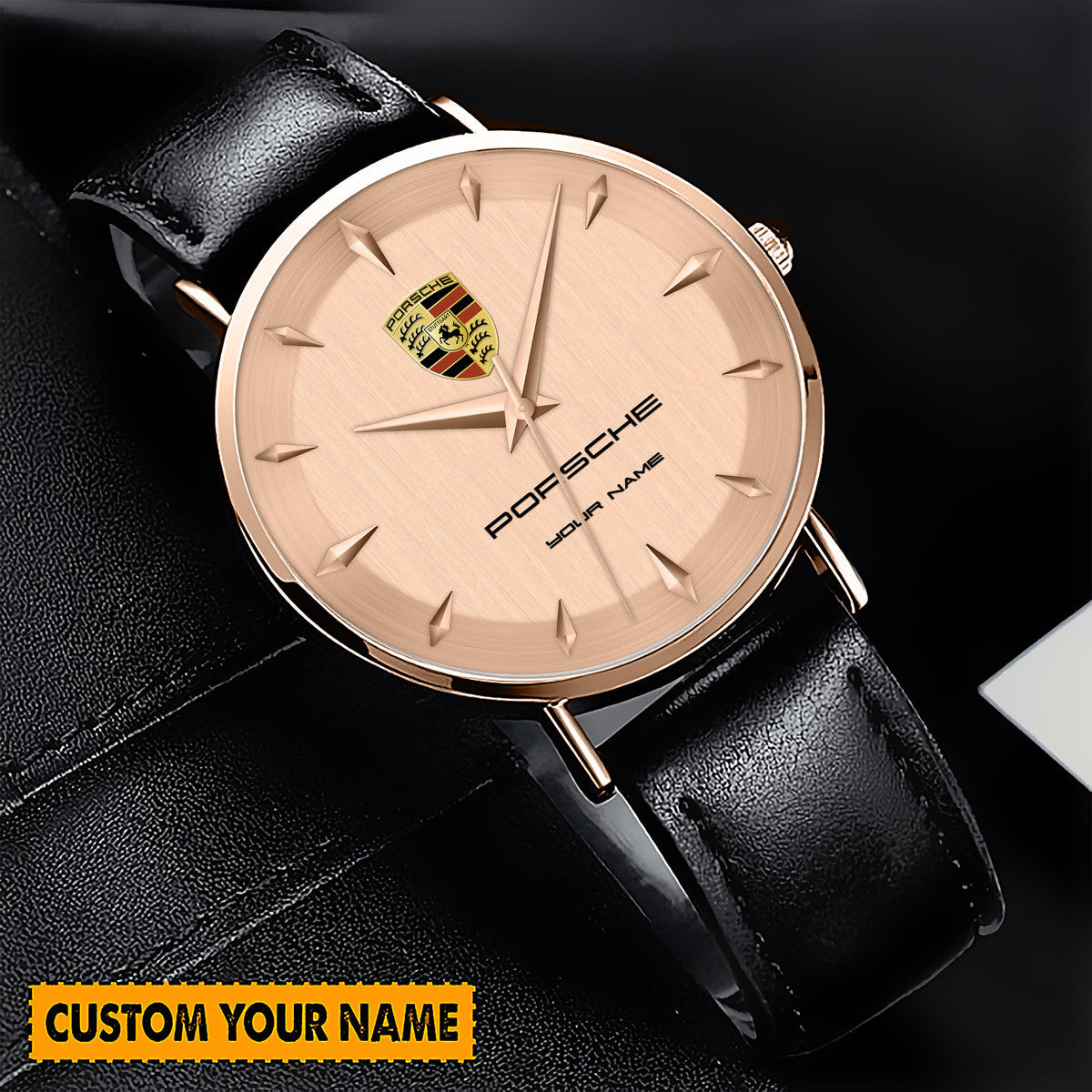 Personalized Pors Luxury Quartz Leather Watch P080401