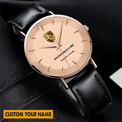 Personalized Pors Luxury Quartz Leather Watch P080401