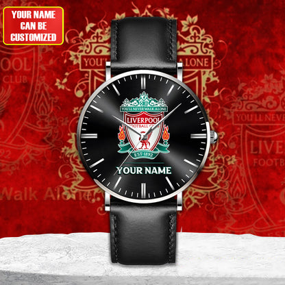 Personalized Liverpool Quartz Leather Watch Q100407
