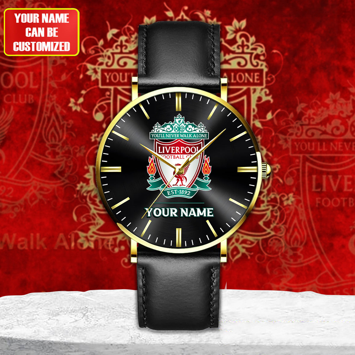 Personalized Liverpool Quartz Leather Watch Q100407