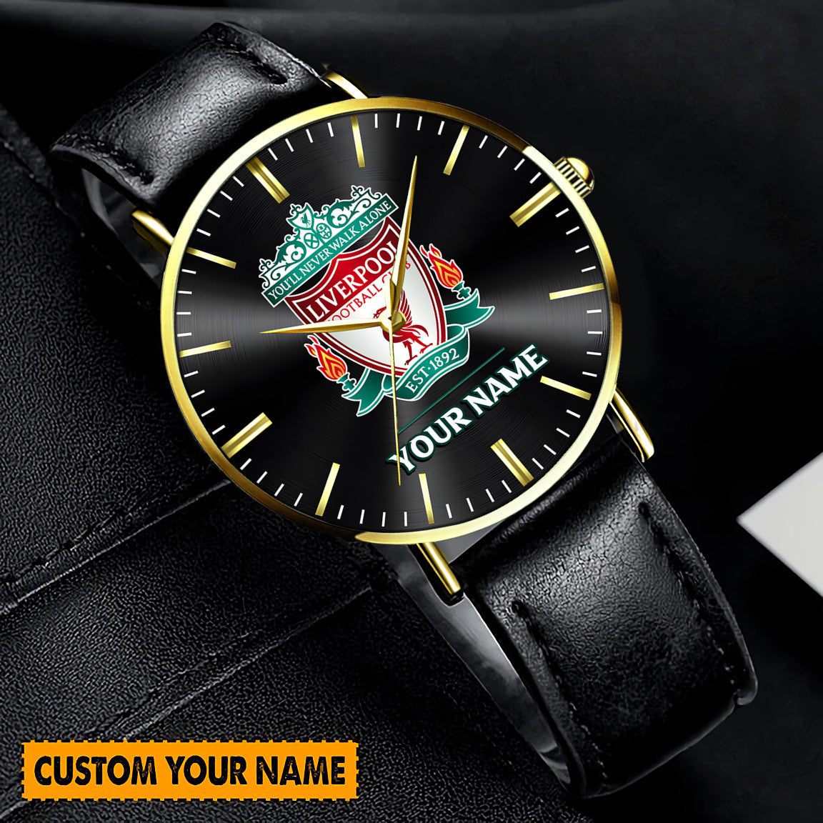 Personalized Liverpool Quartz Leather Watch Q100407