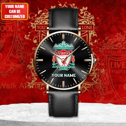 Personalized Liverpool Quartz Leather Watch Q100407