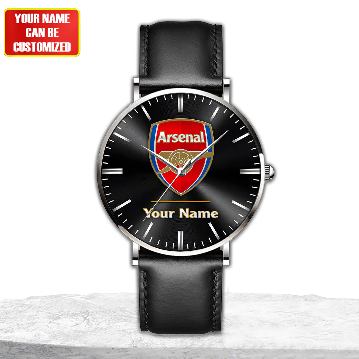 Personalized ASN Quartz Leather Watch Q100409