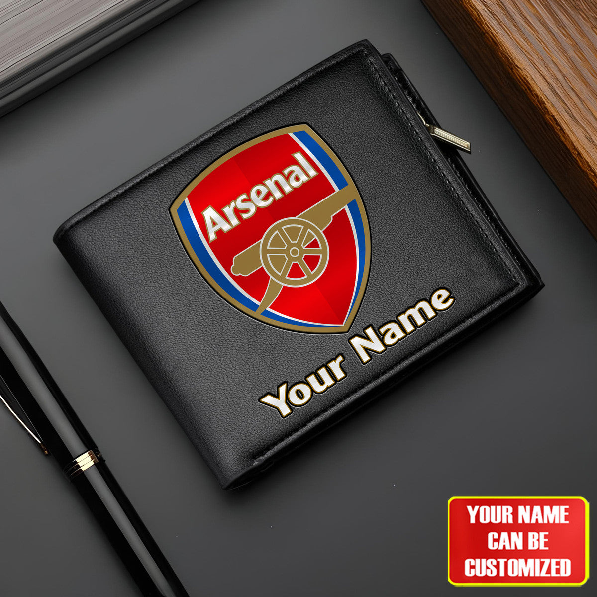 Personalized Arsenal Leather Wallet Q100408