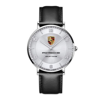 Personalized Pors Luxury Quartz Leather Watch P120401