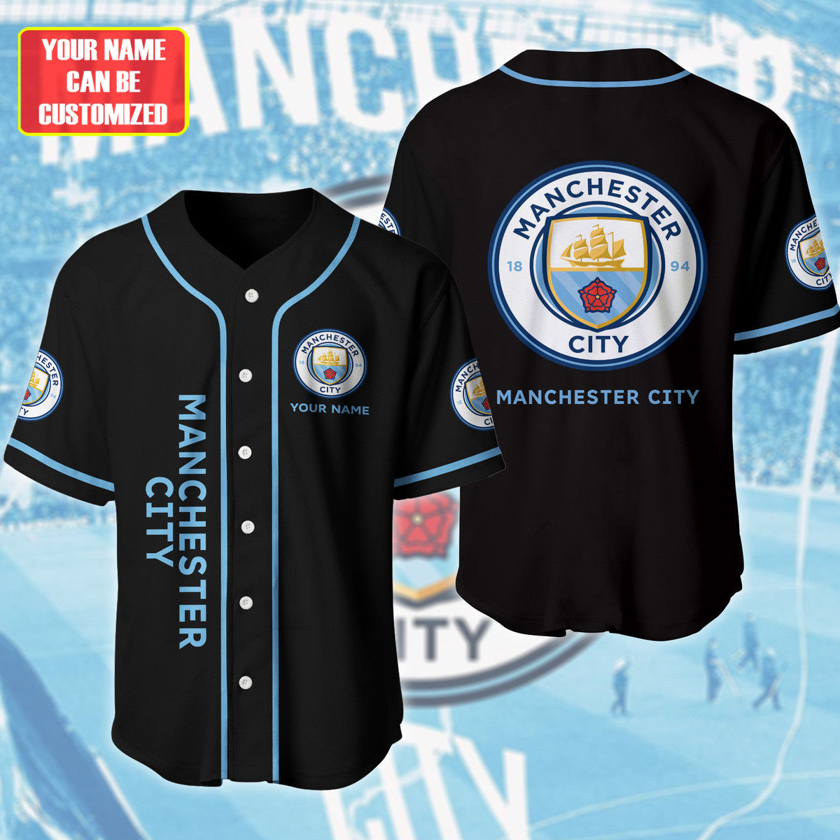 Personalized Manchester City - Baseball Jersey Shirt 3D S120406