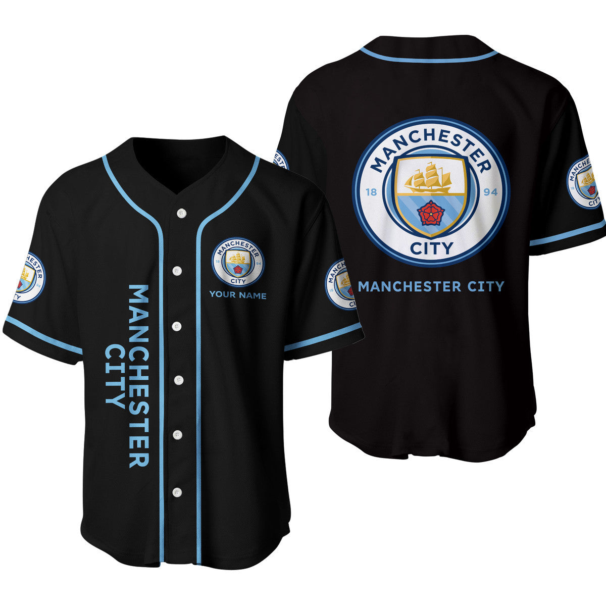 Personalized Manchester City - Baseball Jersey Shirt 3D S120406
