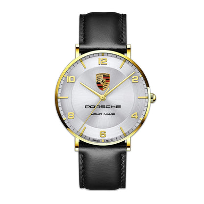 Personalized Pors Luxury Quartz Leather Watch P120401