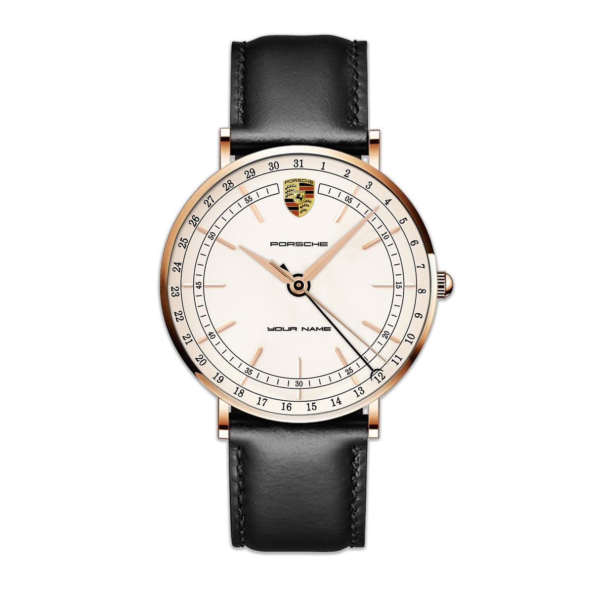 Personalized Pors Classic Quartz Leather Watch P150401