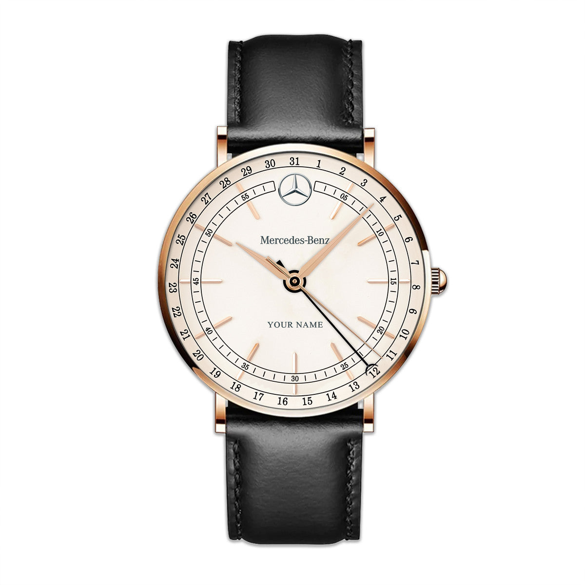 Personalized Merc Classic Quartz Leather Watch P150402