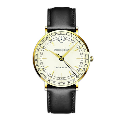 Personalized Merc Classic Quartz Leather Watch P150402