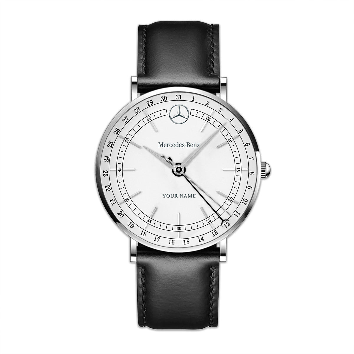 Personalized Merc Classic Quartz Leather Watch P150402