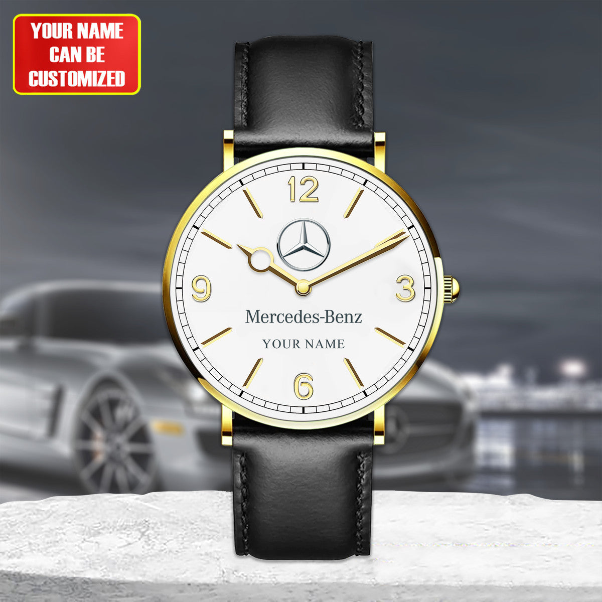 Personalized Merc Luxury Quartz Leather Watch P160505