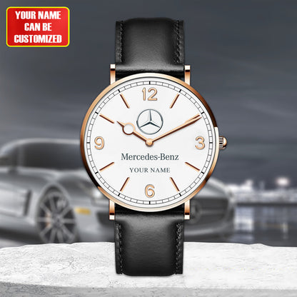 Personalized Merc Luxury Quartz Leather Watch P160505