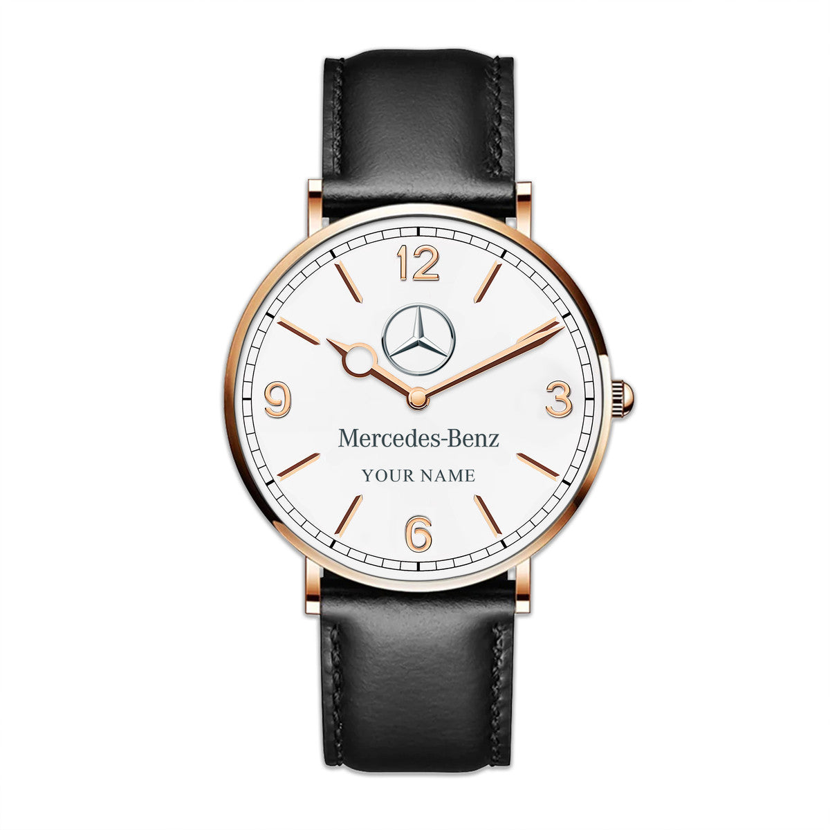 Personalized Merc Luxury Quartz Leather Watch P160505