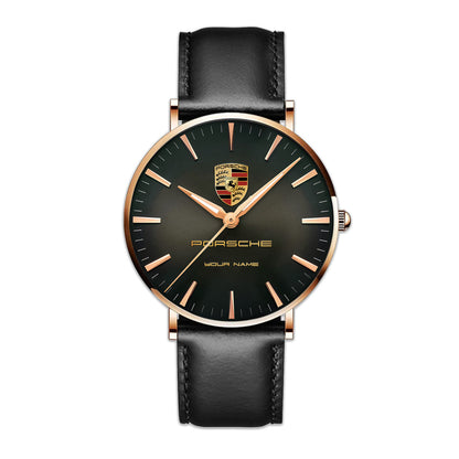 Personalized Pors Luxury Quartz Leather Watch QB220406