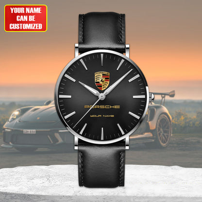 Personalized Pors Luxury Quartz Leather Watch QB220406