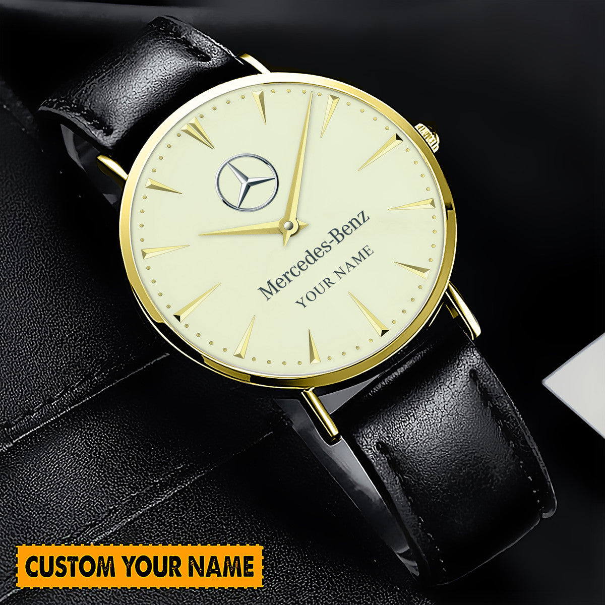 Personalized Merc Luxury Quartz Leather Watch QB220407