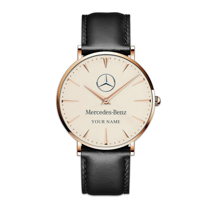 Personalized Merc Luxury Quartz Leather Watch QB220407