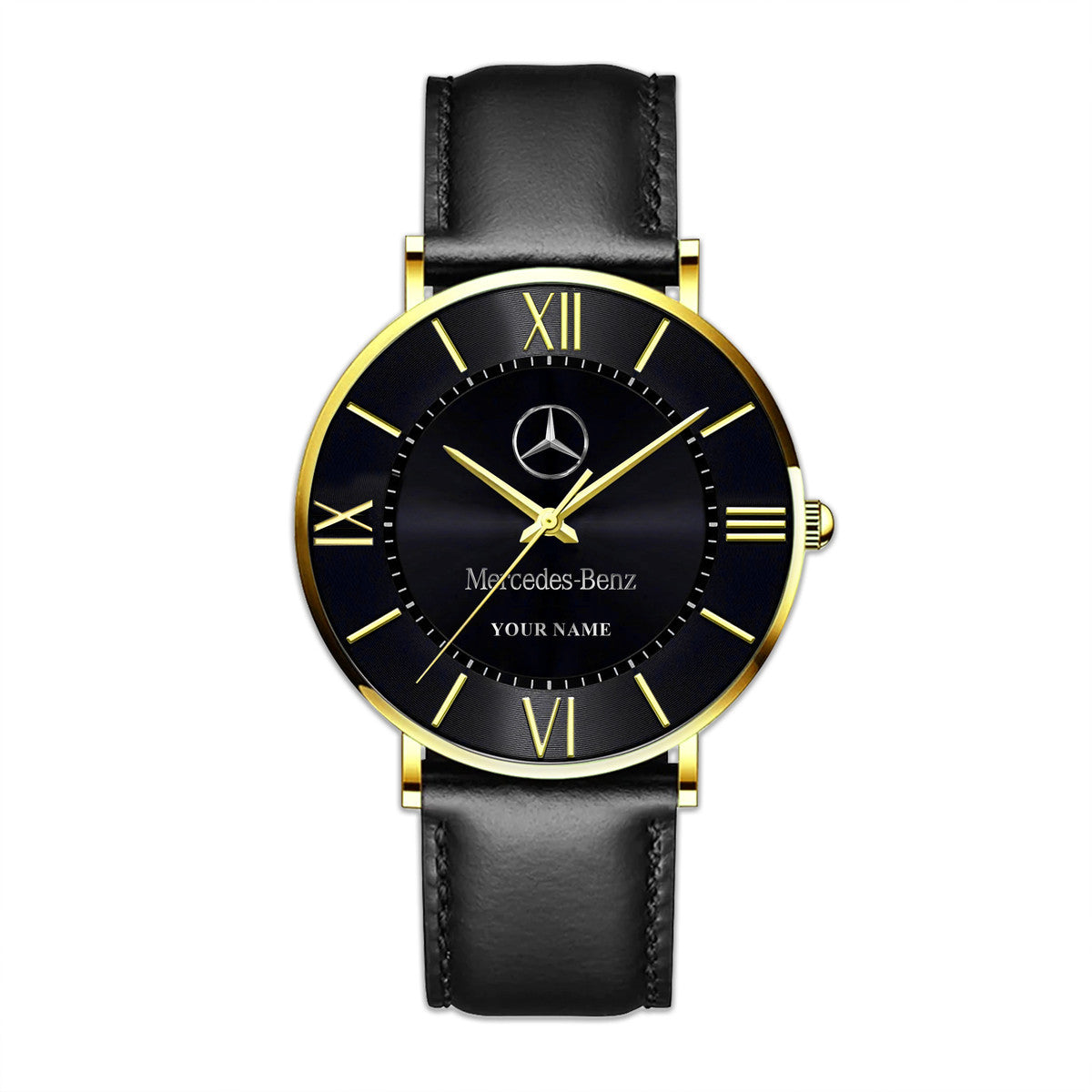 Personalized Merc Luxury Quartz Leather Watch Q240403