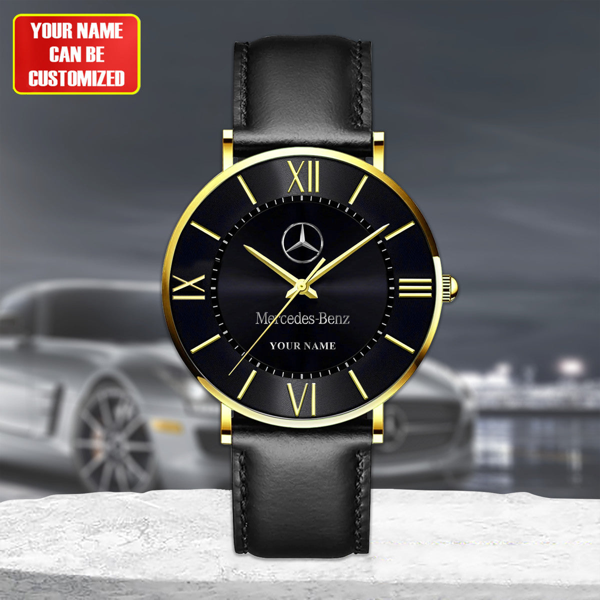 Personalized Merc Luxury Quartz Leather Watch Q240403