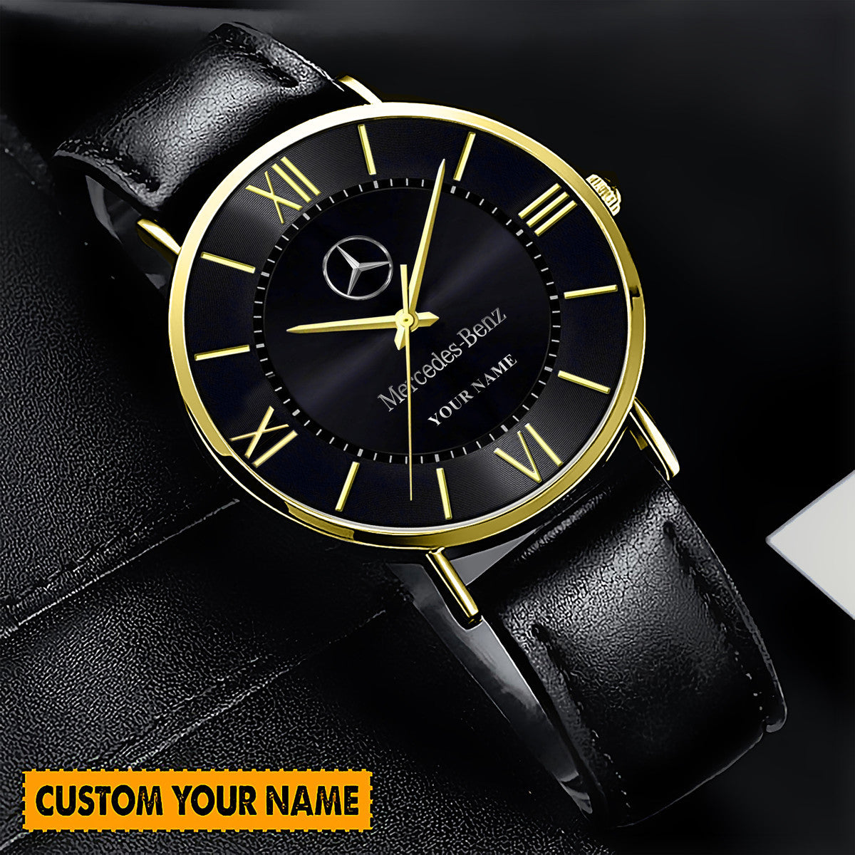 Personalized Merc Luxury Quartz Leather Watch Q240403