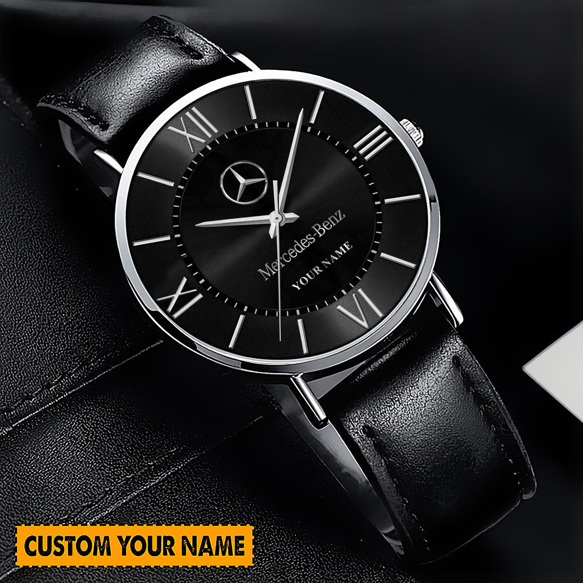 Personalized Merc Luxury Quartz Leather Watch Q240403