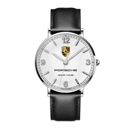 Personalized Pors Luxury Quartz Leather Watch P270401