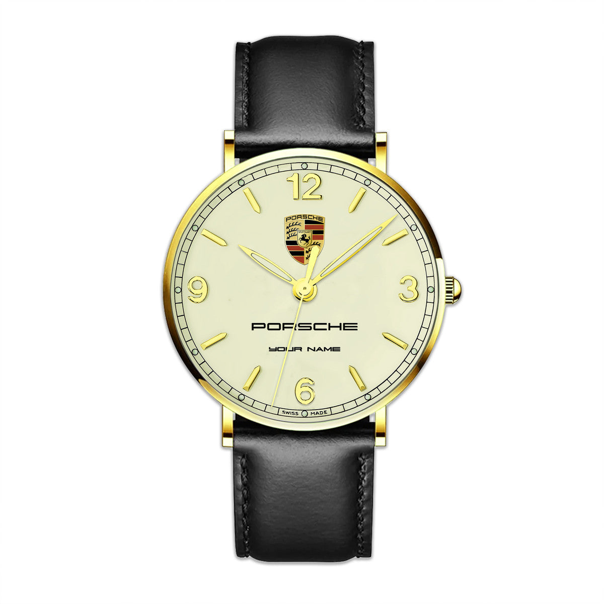 Personalized Pors Luxury Quartz Leather Watch P270401