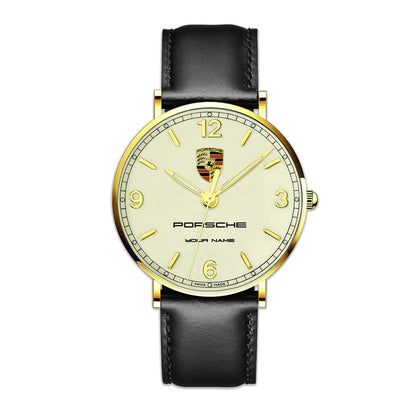 Personalized Pors Luxury Quartz Leather Watch P270401
