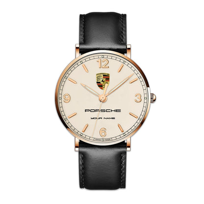 Personalized Pors Luxury Quartz Leather Watch P270401