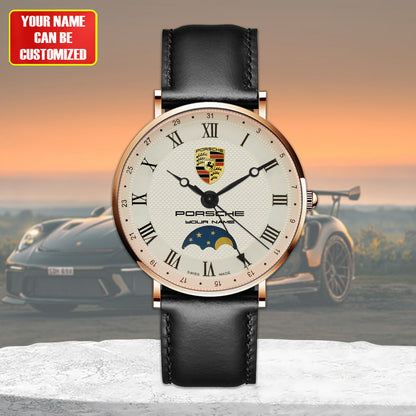 Personalized Pors Luxury Quartz Leather Watch P290404