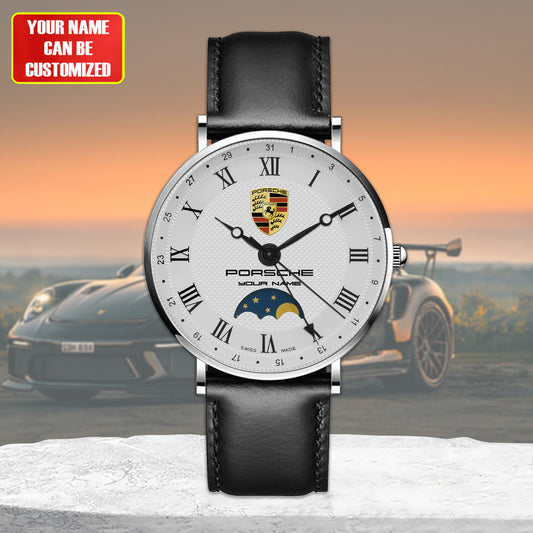 Personalized Pors Luxury Quartz Leather Watch P290404